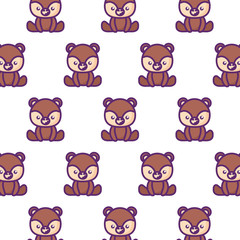 pattern of cute littles bears baby