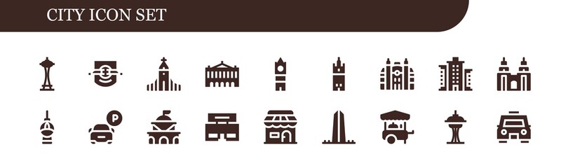 city icon set