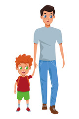 Family single father with kid