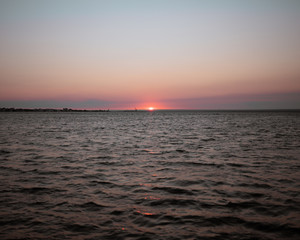 sunset with clear sky