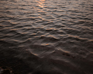sunset in the water