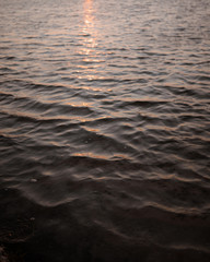 sunset in the water