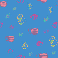 tea seamless repeat pattern design