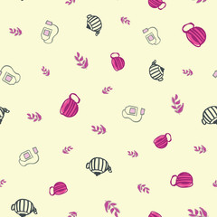 tea seamless repeat pattern design