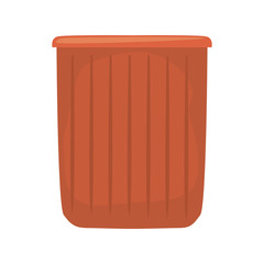 bucket cleaning supply on white background