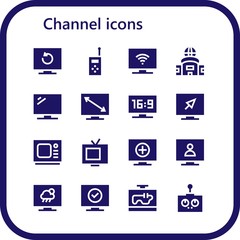 channel icon set