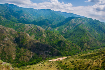 Fototapeta na wymiar Amazing landscape with mountains and Debed river's canyon,Armenia