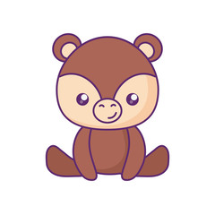 Obraz premium cute little bear baby character