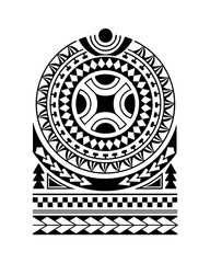 Fototapeta premium Tattoo sketch maori style for shoulder