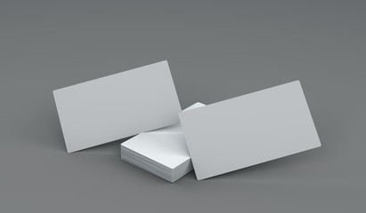 3D illustration business card mockup blank template
