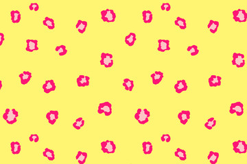 Animal print background. Yellow leopard pattern