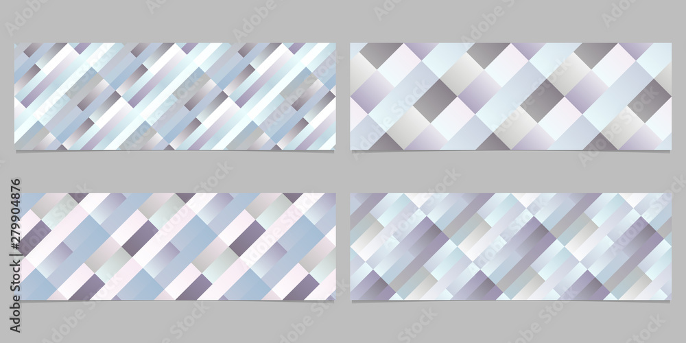 Poster geometrical stripe pattern banner template set - abstract vector graphic designs
