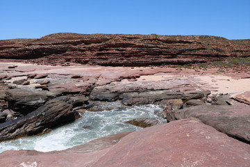 Fototapeta na wymiar The Rainbow Valley at Kalbarri National Park, Western Australia Oceania