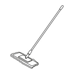 mop cleaning supply on white background