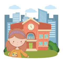 Teenager girl cartoon design vector illustrator