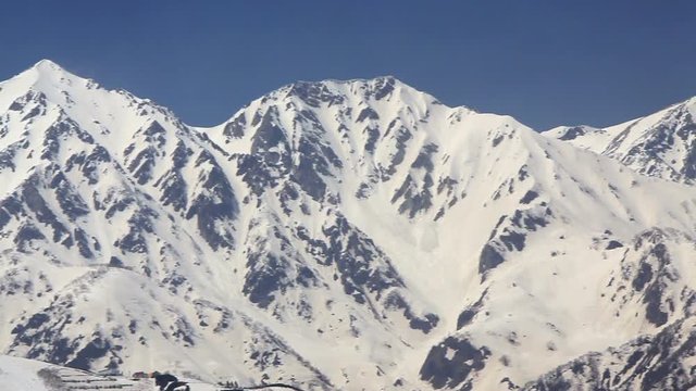 Snowcapped Hakuba Sanzan Mountains With Mount Hakuba, Japan