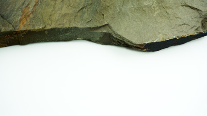 Top view Rock mountain empty space on white background, Blank for design, mock up for display products. .