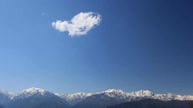 Blue Sky Above Mountains Of Northern Alps, Honshu, Japan