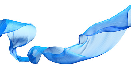 Abstract flowing blue satin, 3d illustration