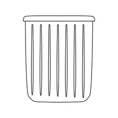 bucket cleaning supply on white background