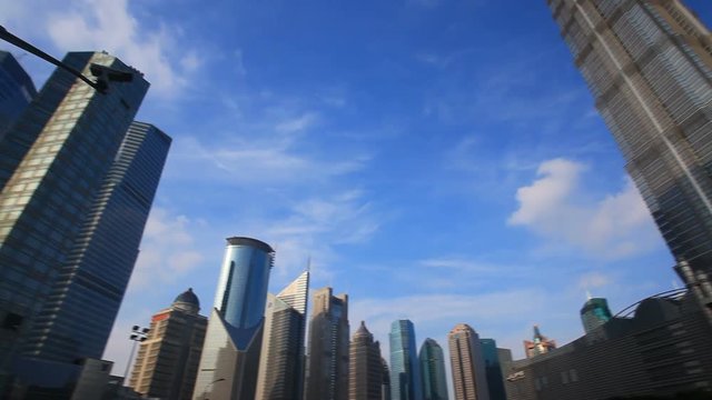 View of Skyscrapers in Shanghai, China