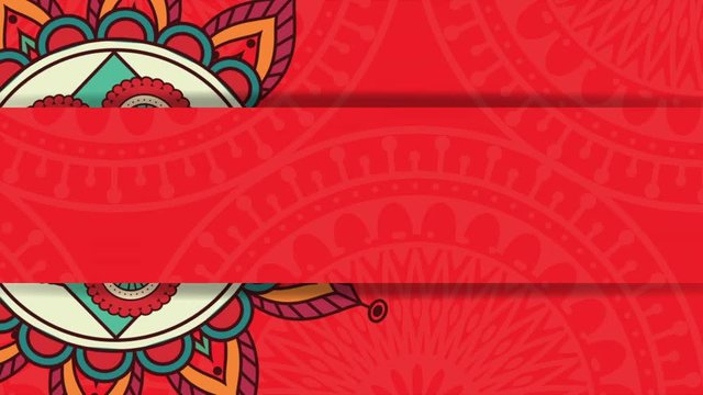 ethnic mandalas frame boho style pattern