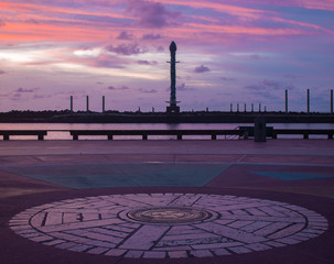 Amanhecer no Marco Zero, Recife.