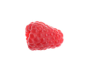 Delicious ripe sweet raspberry isolated on white