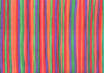 Marker painting. Multicolor vertical stripes. Grunge hand drawn texture for background. Raster illustration