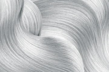 Gray shiny hair as background