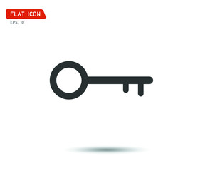 Key Icon flat, logo classic style, vector illustration