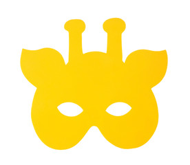 giraffe animal carnival mask isolated on white background