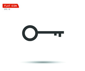 Key Icon flat, logo classic style, vector illustration