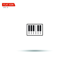 Piano keyboards logo vector illustrations eps