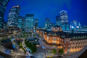 東京駅の夜景