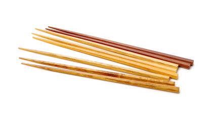 Chopsticks on white background 