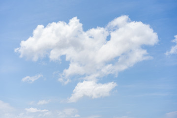 Beautiful background of a clouds in the blue sky close up.