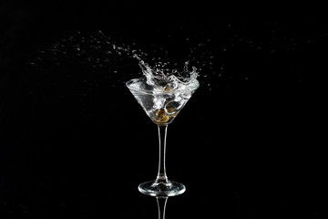 Martini Drink With Olive