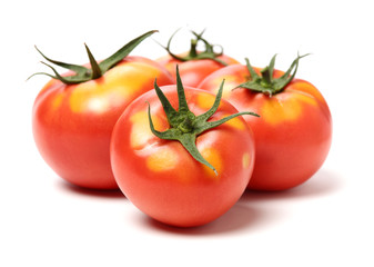 fresh tomato isolated on white background