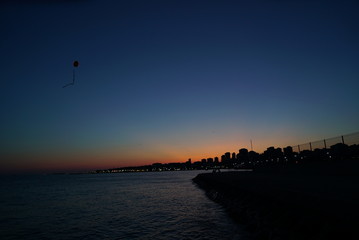 istanbul bostancı coast sunset