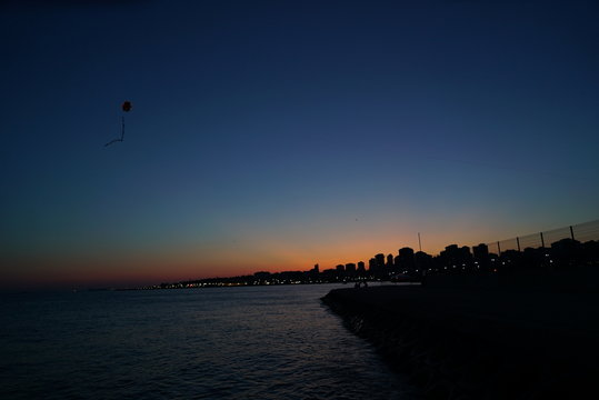 istanbul bostancı coast sunset