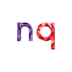 initial letter abstract triangle logo vector na to nz