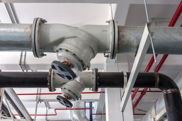 Balancing valve connect to pipe in chiller system