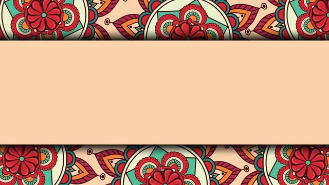 ethnic mandalas frame boho style pattern