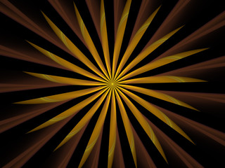 Yellow Star Patterns, Abstract Illustration, Symmetrical Geometric Star Patterns, Black Background, Graphic Resource