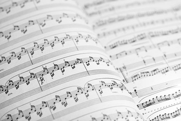 Naklejka premium Music Book Close-Up