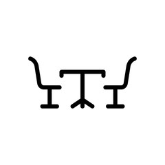 Table with chairs icon vector symbol illustration