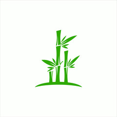 Fototapeta na wymiar green bamboo logo illustration vector icon template
