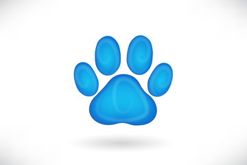 Fototapeta na wymiar Footprint blue logo