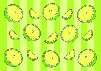 Lemon Wrapping paper and Wale Design pattern background illustration vector